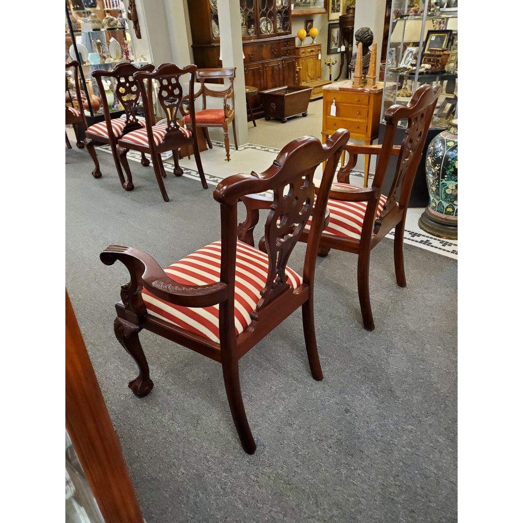 Vintage Chippendale Style Ball & Claw Dining Chairs - Princessantiques.net