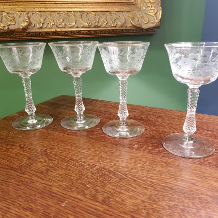 Set of Four Libbey Water Goblets - Princessantiques.net