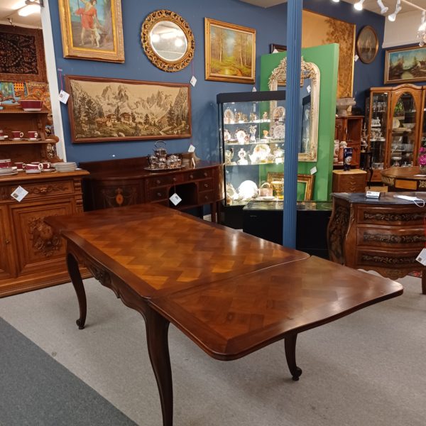 Antique French Louis XV Style Parquetry Top Table