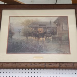 Katy Depot Lithograph by G. Harvey