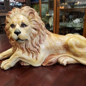 Vintage Italian Terra Cotta Lion Figurine