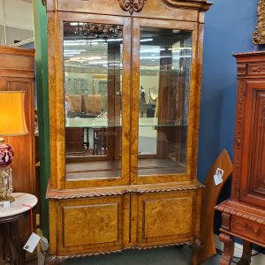 Antique Early 20th Century Ball & Claw Display Cabinet