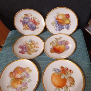 Schumann Arzberg Golden Crown E & R 1886 plates Set of six