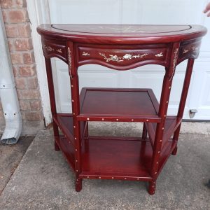 Early 20th Century Chinese Mother of Pearl Inlaid Rosewood Console Table
