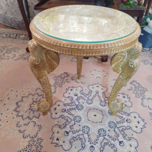Anglo Indian Style Teakwood Elephant Table