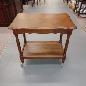 French Cherry Wood Bar / Tea Cart Trolley