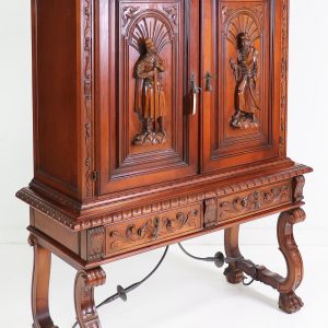 Spanish Renaissance Style Carved Bar Cabinet