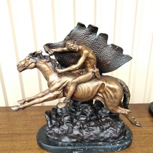 Bronze sculpture "The Horse Thief” after Frederic Remington