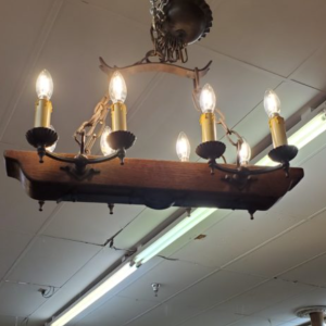 Vintage Rustic Beam Chandelier