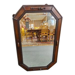 Antique Jacobean-Style Octagonal Beveled Mirror